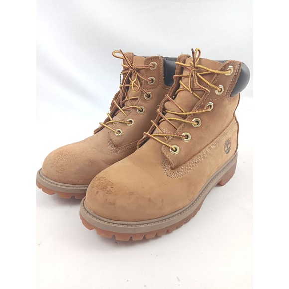Timberland 12909 Kids 6 Inch Premium Wheat Waterproof Leather Boots Size 5.5M - Picture 1 of 14